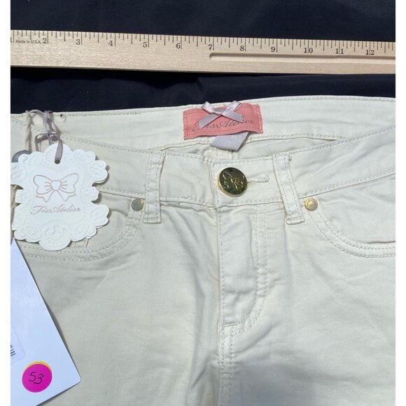 ATELIER FIXDESIGN Boot Cut Beige Women's Jeans Size 26 NWT - Picture 3 of 4